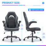 PU Leather Ergonomic Office Chair Swivel Computer Gaming Chair With Lumbar Support - Image 3