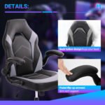 PU Leather Ergonomic Office Chair Swivel Computer Gaming Chair With Lumbar Support - Image 7